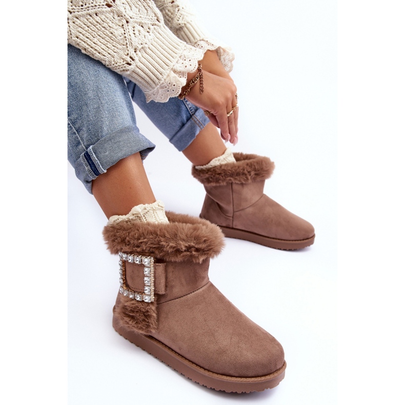 Step in style Botas de neve Modelo Dulca VL201P Bege Escuro - Entre com estilo 2