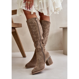 Step in style Botas Modelo Vinceza 16443 Bege Escuro - Entre com estilo 2