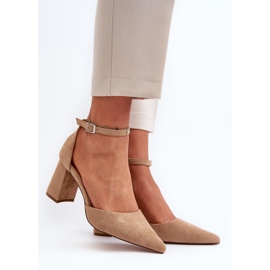 Step in style Bombas Modelo Halene Y2385-1 Bege - Entre com estilo 1