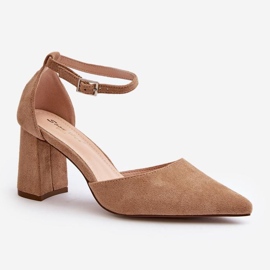 Step in style Bombas Modelo Halene Y2385-1 Bege - Entre com estilo 2