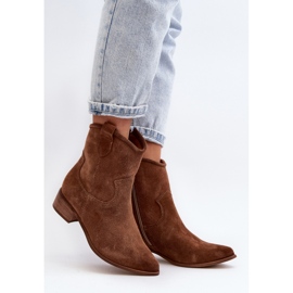 Step in style Botas Modelo Zazoo 3329 Camurça Marrom - Entre com estilo 1