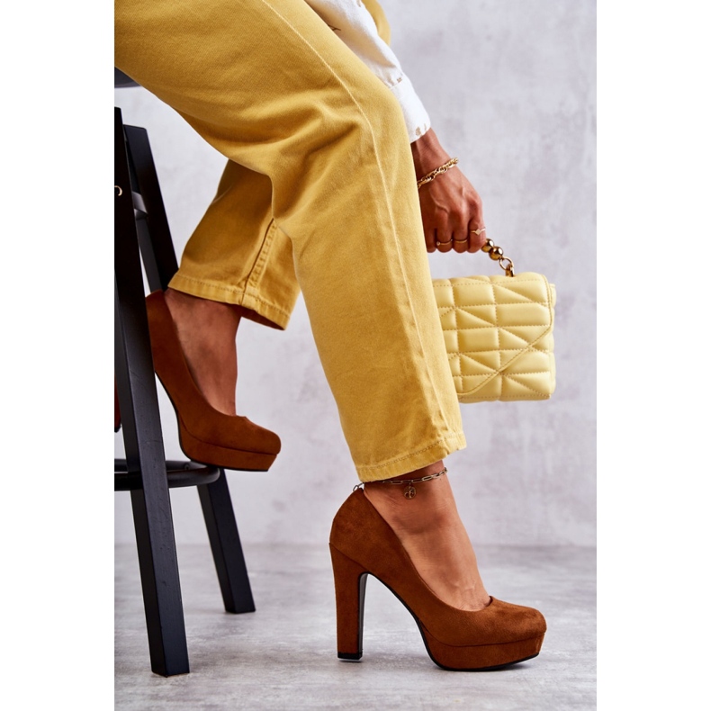 Step in style Bombas Modelo Soro M115 Camel Suede – Entre com estilo castanho 1