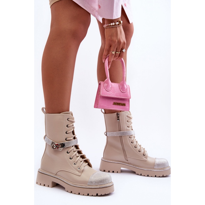 Step in style Botas de trabalho modelo Totah 52022 Bege - Entre com estilo 1