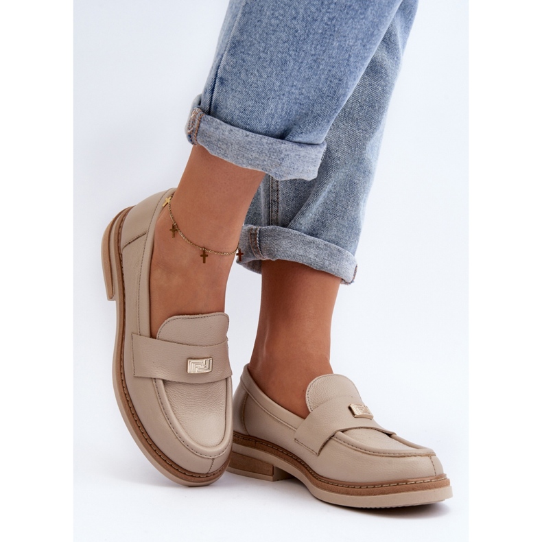 Step in style Mocassins Modelo Zazoo 20165 Bege – Entre com estilo 1