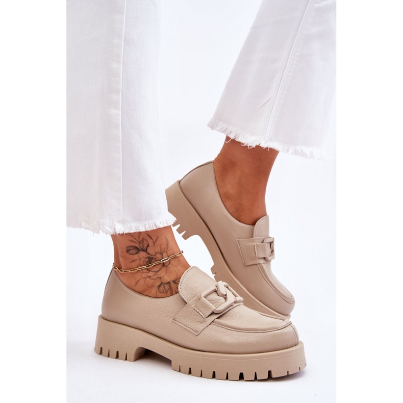 Step in style Sapatos Modelo Mocassins Rayhan 20089 Bege - Entre com estilo 2