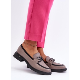Step in style Mocassins Modelo Triana 63501 Bege Escuro – Entre com estilo cinza 1