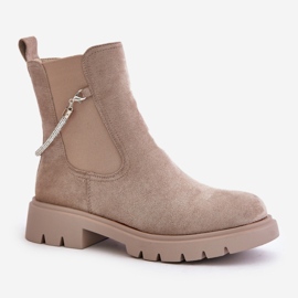 Step in style Botas Chelsea Modelo Labenne G855 Bege - Entre com estilo 2