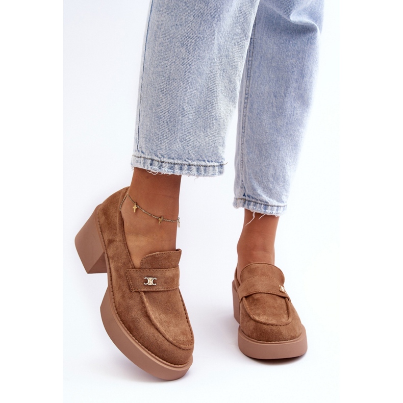 Step in style Sapatos Modelo Afnira NS382P Bege Escuro - Entre com estilo 1