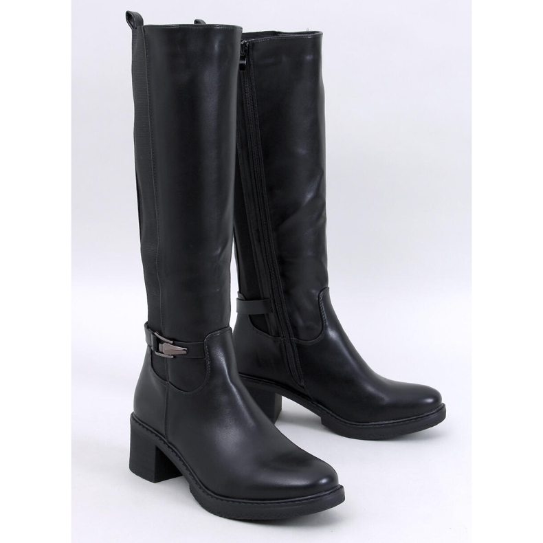 Theisen Botas pretas de salto baixo preto 1