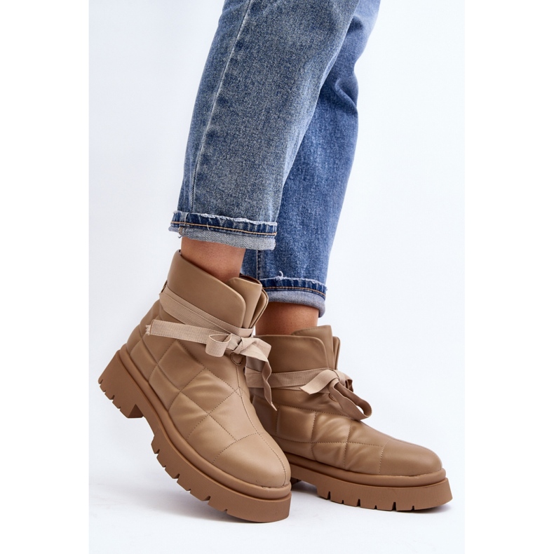 Step in style Botas Modelo Bizzanti NS307 Khaki – Entre com estilo bege 1