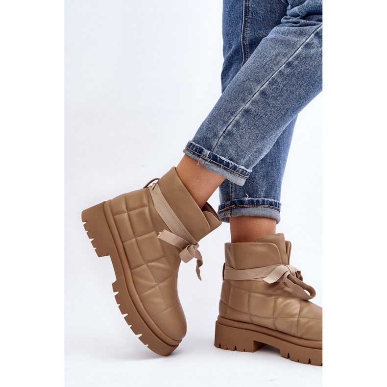 Step in style Botas Modelo Bizzanti NS307 Khaki – Entre com estilo bege 2