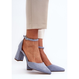 Step in style Bombas Modelo Halene Y2385-1 Azul - Entre com estilo 1
