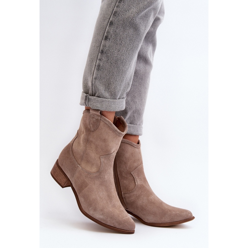 Step in style Botas Modelo Zazoo 3329 Cappuccino – Entre com estilo castanho 1