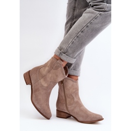 Step in style Botas Modelo Zazoo 3329 Cappuccino – Entre com estilo castanho 2