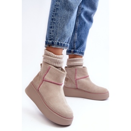 Step in style Botas de neve Modelo Maciejka 06257-22 Bege Claro - Entre com estilo 1