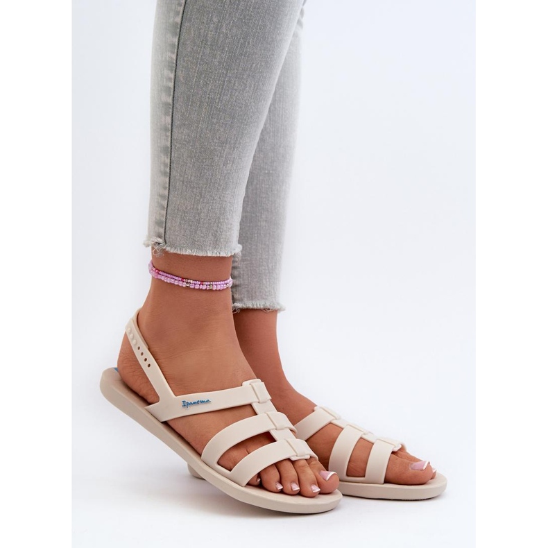 Step in style Sandália Modelo 83516 Sandália Estilo Ipanema Fem Bege - Entre com estilo 1