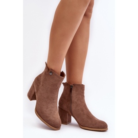 Botins clássicos marrons femininos marrom 1