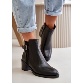 Botins femininos com isolamento e fivela, pretos 1 Botins femininos com isolamento e fivela, pretos 1