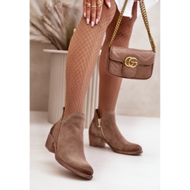 Step in style Botas Modelo Zazoo 60475 Bege Escuro - Entre com estilo 1