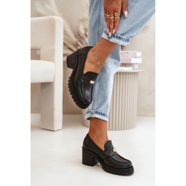 Sapatos femininos pretos de salto alto Zazoo preto 1