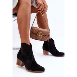 Step in style Botas cowboy Modelo Lewski EV28 Veludo Preto - Entre com estilo 2