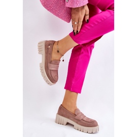 Sapatos femininos com acabamento em marrom claro bege 1 Sapatos femininos com acabamento em marrom claro bege 1