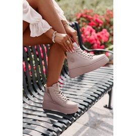 Vinceza Tênis plataforma feminino bege 1