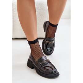 S.Barski Mocassins pretos femininos elegantes 1