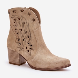 Botas Modelo Lewski 3613 Camurça Bege - Step in style 2 Botas Modelo Lewski 3613 Camurça Bege - Step in style 2