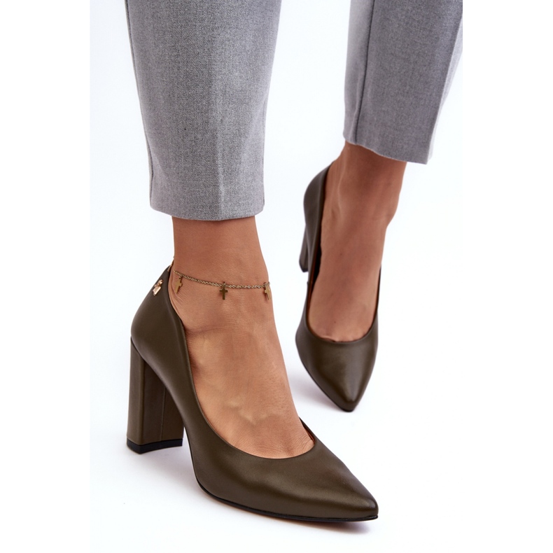 Sapatos femininos elegantes Laura Messi Verde Escuro 1