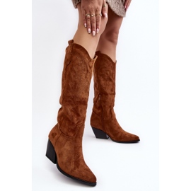 Step in style Botas Modelo Sloana WZ688-12 Camel Suede - Entre com estilo marrom 1