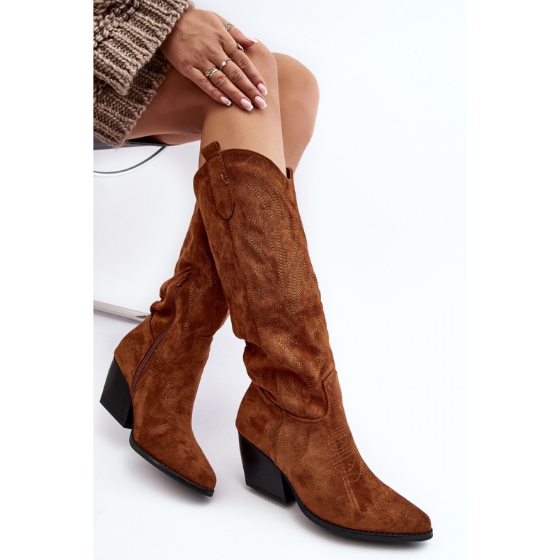 Step in style Botas Modelo Sloana WZ688-12 Camel Suede - Entre com estilo castanho 2
