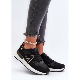 Calçados esportivos em delicada plataforma preta preto 1