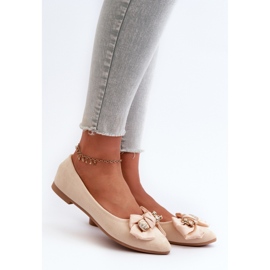 Step in style Sapatos de bailarina Modelo Satris ZA39P Bege Claro - Entre com estilo 1