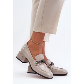 S. BARSKI Sapatos lacados com bloco S.Barski Grey cinza 1