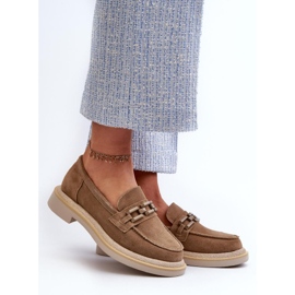 S.Barski Mocassins rasos femininos marrons marrom 1