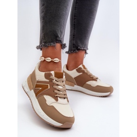 Calçado desportivo com plataforma castanha marrom 1