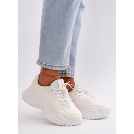 Calçado desportivo com sola grossa, branco 1
