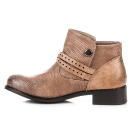 Botas baixas com padrão castanho 1