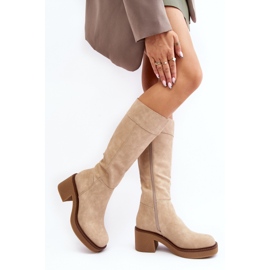 Step in style Botas Modelo Calvisa KZ930 Bege - Entre com estilo 2