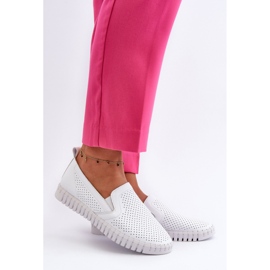 Vinceza Sapatos femininos com aberturas Branco 1