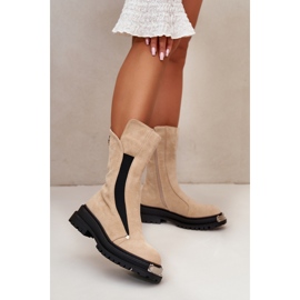 Step in style Botas Modelo Palimra NC1306 Bege Claro - Entre com estilo 1