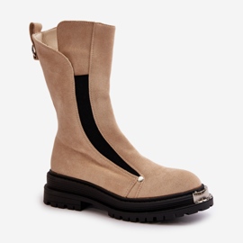 Step in style Botas Modelo Palimra NC1306 Bege Claro - Entre com estilo 2