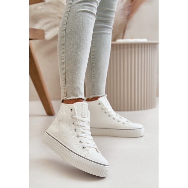 Tênis femininos na plataforma Big Star White branco 1
