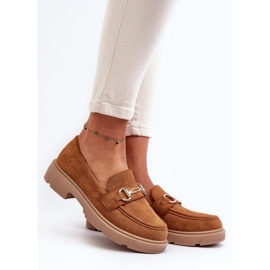 Step in style Mocassins Modelo Lighas F003 Camelo – Entre com estilo castanho 1