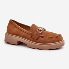 Step in style Mocassins Modelo Lighas F003 Camelo – Entre com estilo castanho 2