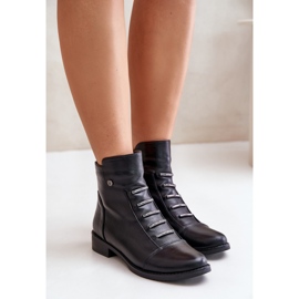 Jezzi Botas femininas isoladas com salto plano, pretas preto 1 Jezzi Botas femininas isoladas com salto plano, pretas preto 1