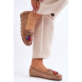 PS1 Mocassins femininos bege com franjas 1 PS1 Mocassins femininos bege com franjas 1