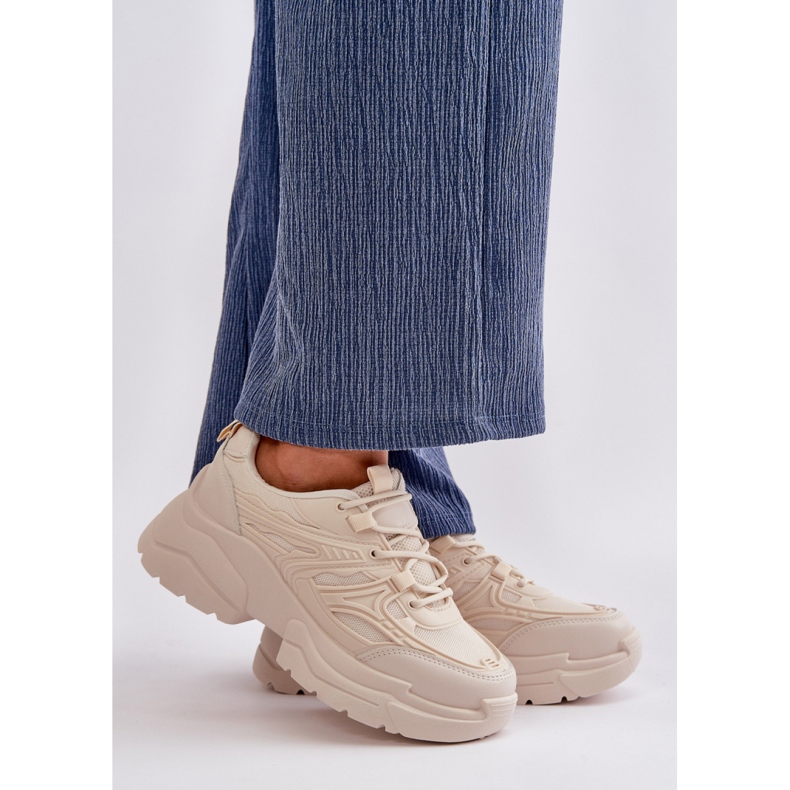 Step in style Calçado Esportivo Modelo Lerista MM06 Bege Claro - Entre com estilo 1