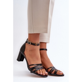 Step in style Sandálias Modelo Enitia 24SD98-6768 Pretas - Entre com estilo preto 1
